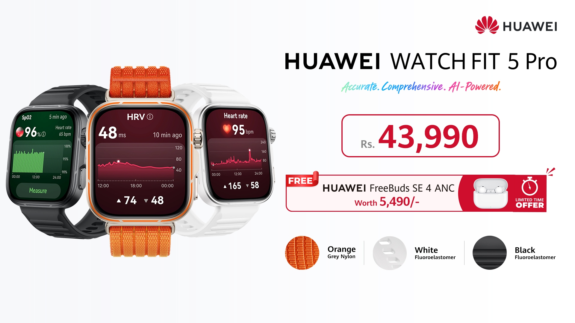 HUAWEI WATCH FIT 5 Pro नेपालमा सार्वजनिक, खरिदमा FreeBuds SE 2 निःशुल्क