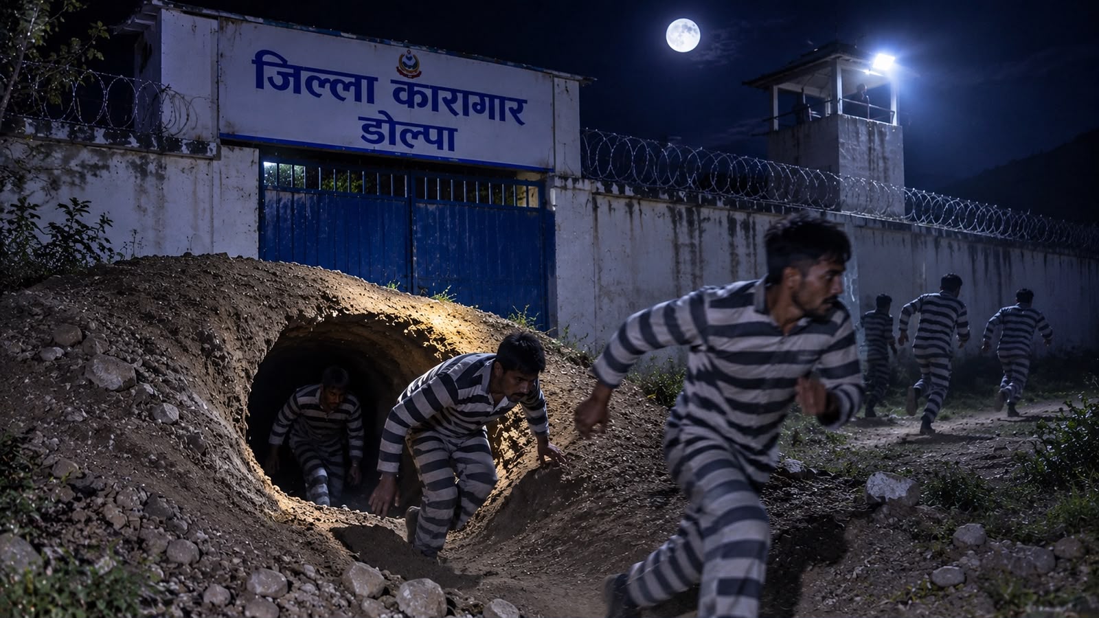 ८ जना कैदी डोल्पा कारागारबाट सुरुङ खनेर फरार