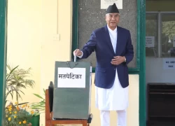 नेपाली कांग्रेसको संसदीय दलको नेता चयनका लागि मतदान सुरु