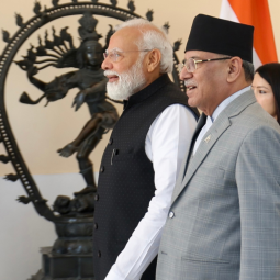 प्रधानमन्त्री ‘प्रचण्ड’ र समकक्षी नरेन्द्र मोदीद्वारा नेपालगन्जको एकीकृत जाँचचौकीको उद्घाटन