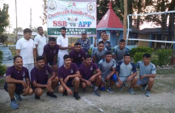 एसएसबीलाई हराउँदै मैत्रीपूर्ण भलिबलमा सशस्त्र प्रहरीको बिओपी कटकुइँया विजयी
