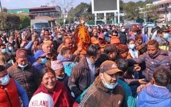 बालकुमारी मन्दिरबाट हराएको मूर्ति भेटिएपछि बाजागाजा सहित सिन्दुर जात्रा...