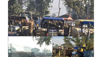 खजुरामा अवैध उत्खनन् गर्ने जेसीबी-टिपरसहित १३  सवारीसाधन धनौली प्रहरीको नियन्त्रणमा