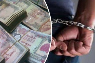नेपालगञ्जबाट स्रोत नखुलेको  झण्डै पौने ५ लाख रुपैयाँसहित व्यापारी पक्राउ