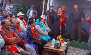 नेपाली कांग्रेसका उम्मेदवार अमर सिंह पुनको प्रचारप्रसार सचिवालय उद्घाटन