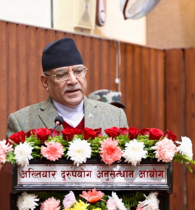 भ्रष्टाचारका सबै स्वरूपलाई अपराधको रूपमा परिभाषित गरी दण्डनीय बनाउने व्यवस्था गरिएको छ : प्रधानमन्त्री दाहाल