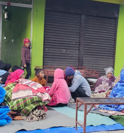 राहत कुर्दै भूकम्पपीडित, पानी परेपछि थपियो चिन्ता