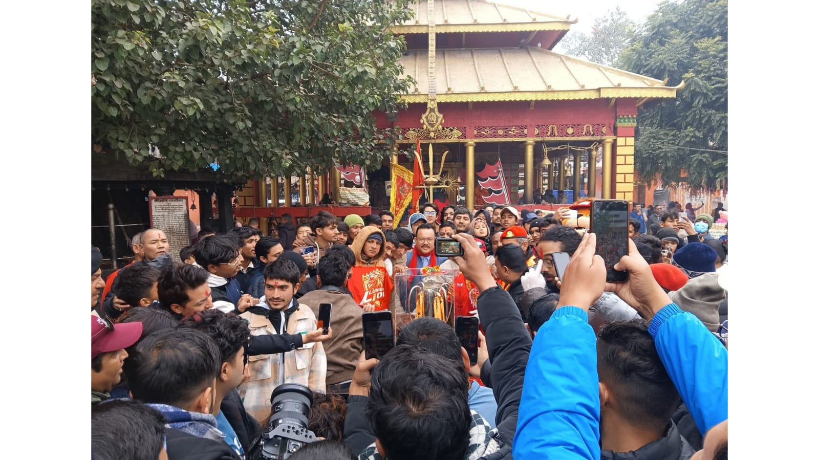 'एनपीएल' विजेता ट्रफी उत्सब यात्रा बागेश्वरी मन्दिरबाट सुरु