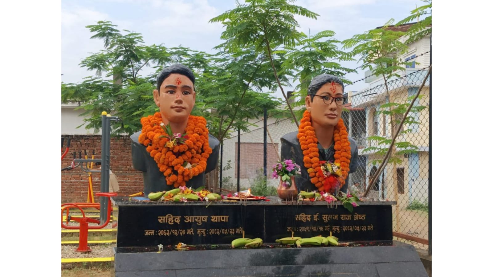 वाटरपार्कमा जेनजी सहिदको अर्धकदको शालिक निर्माण, स्मृतिमा बनाइयो योग भवन तथा जिम पार्क