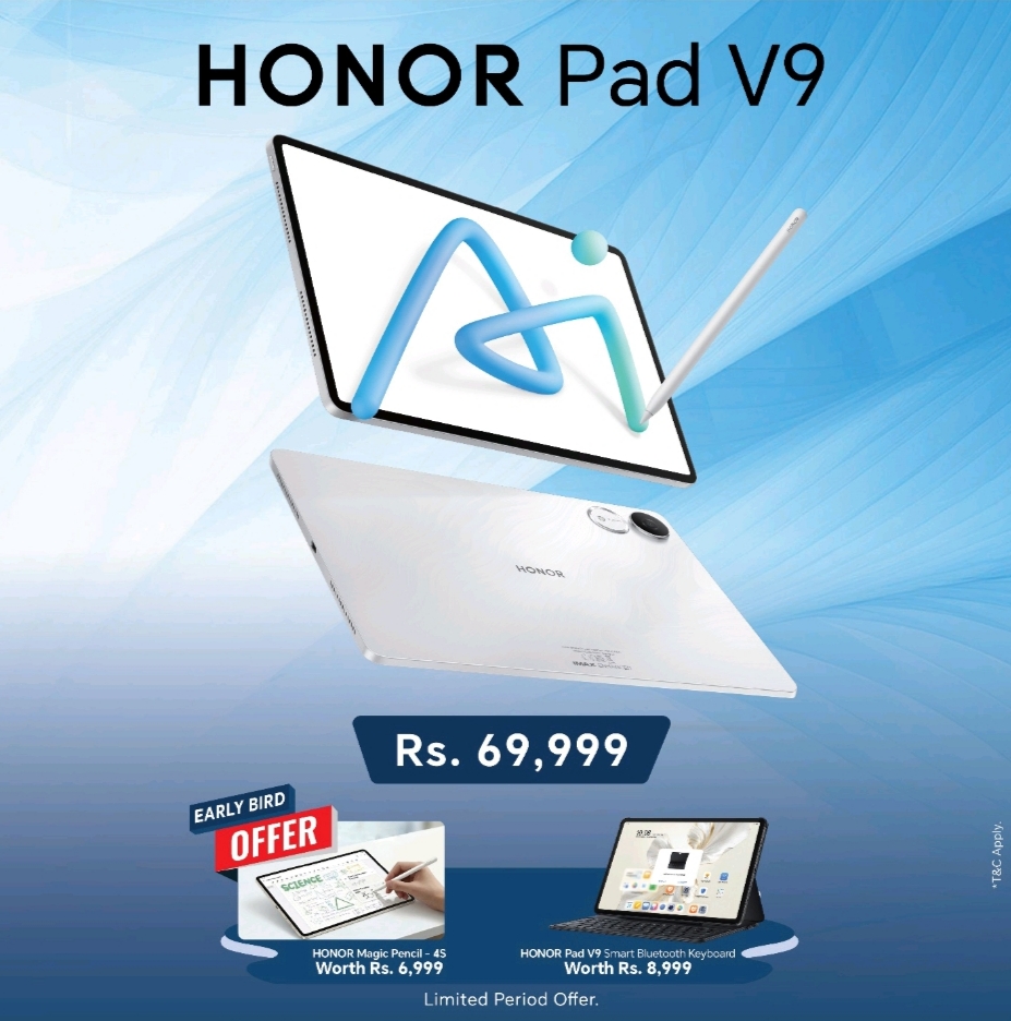 Honor को नयाँ प्रिमियम ट्याब्लेट Pad V9 नेपालमा, विशेष अफरसहित बिक्री सुरु