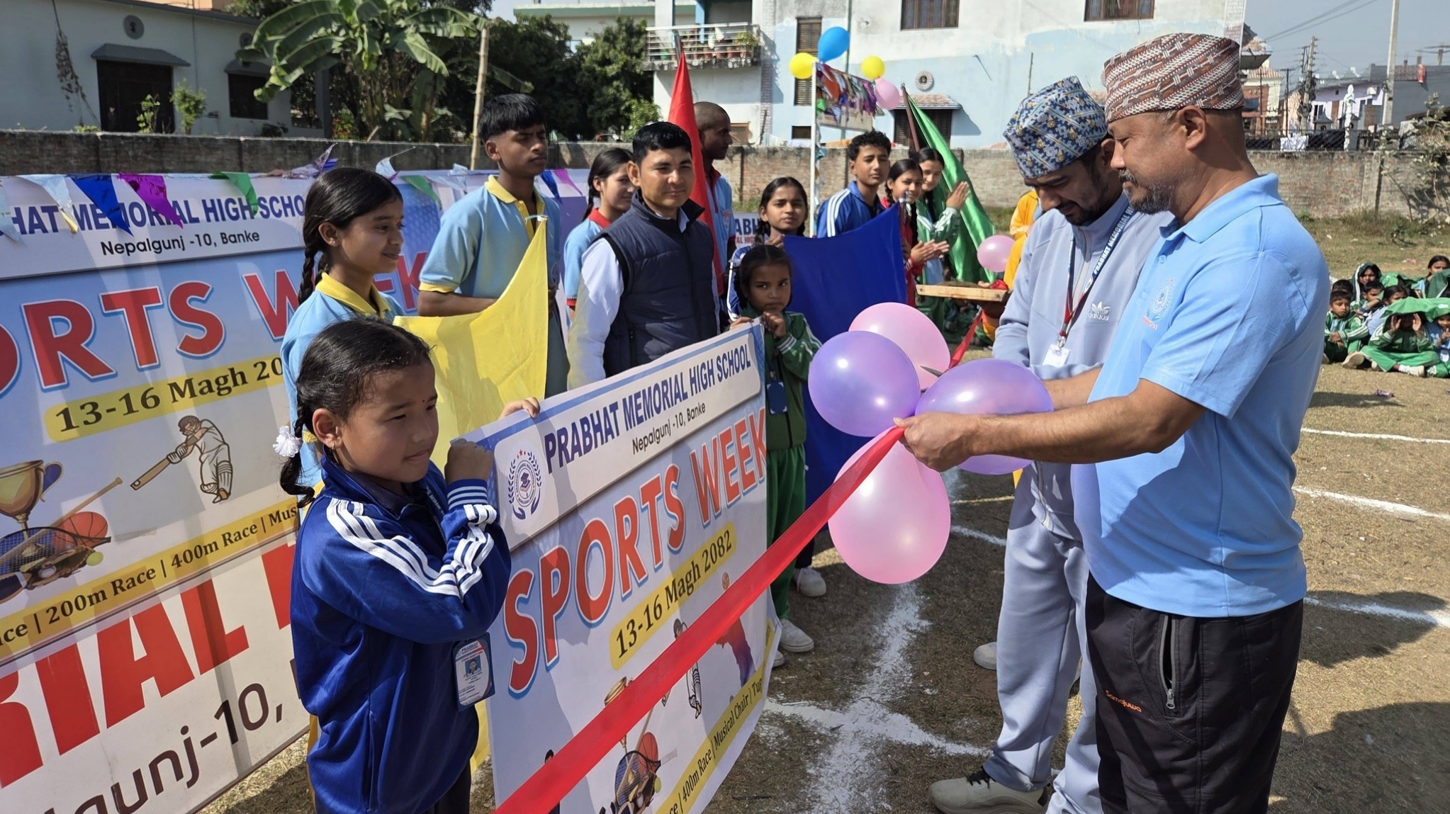 प्रभात मेमोरियल स्कूल नेपालगन्जको खेलकूद सप्ताह सुरु