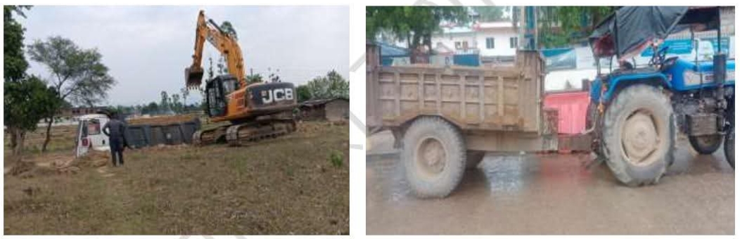 बाँके प्रहरीले नियन्त्रणमा लियो जेसीबीसहित ३ सवारीसाधन